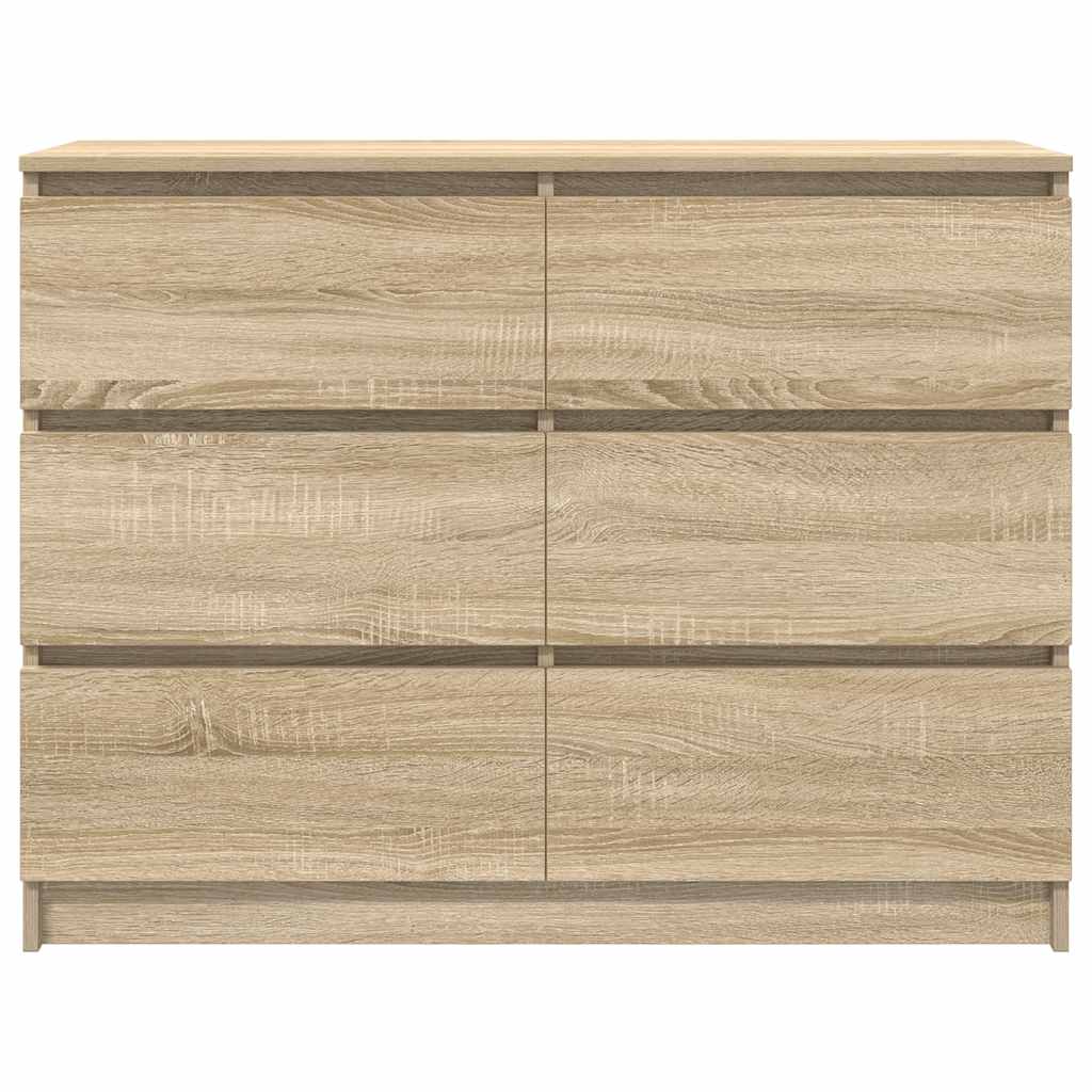Skjenk sonoma eik 100x35x76 cm konstruert tre