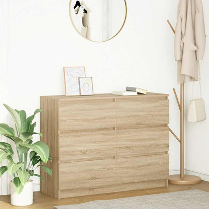 Skjenk sonoma eik 100x35x76 cm konstruert tre