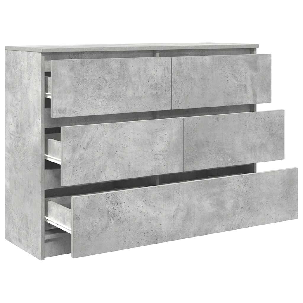 Skjenk betonggrå 100x35x76 cm konstruert tre