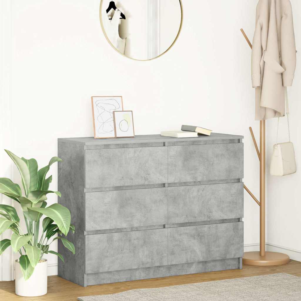Skjenk betonggrå 100x35x76 cm konstruert tre