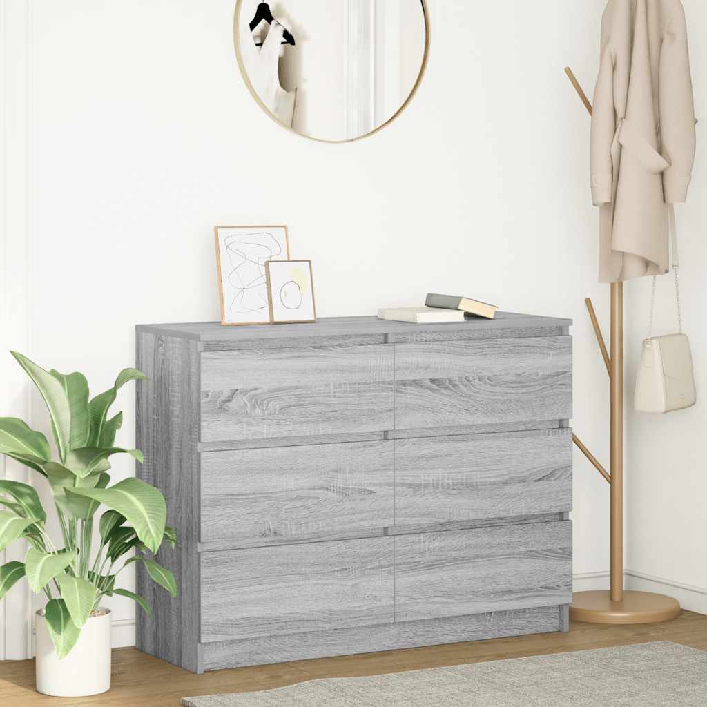 Kommode Sonoma Grå 100x35x76 cm