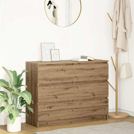 Skjenk artisan eik 100x35x76 cm konstruert tre