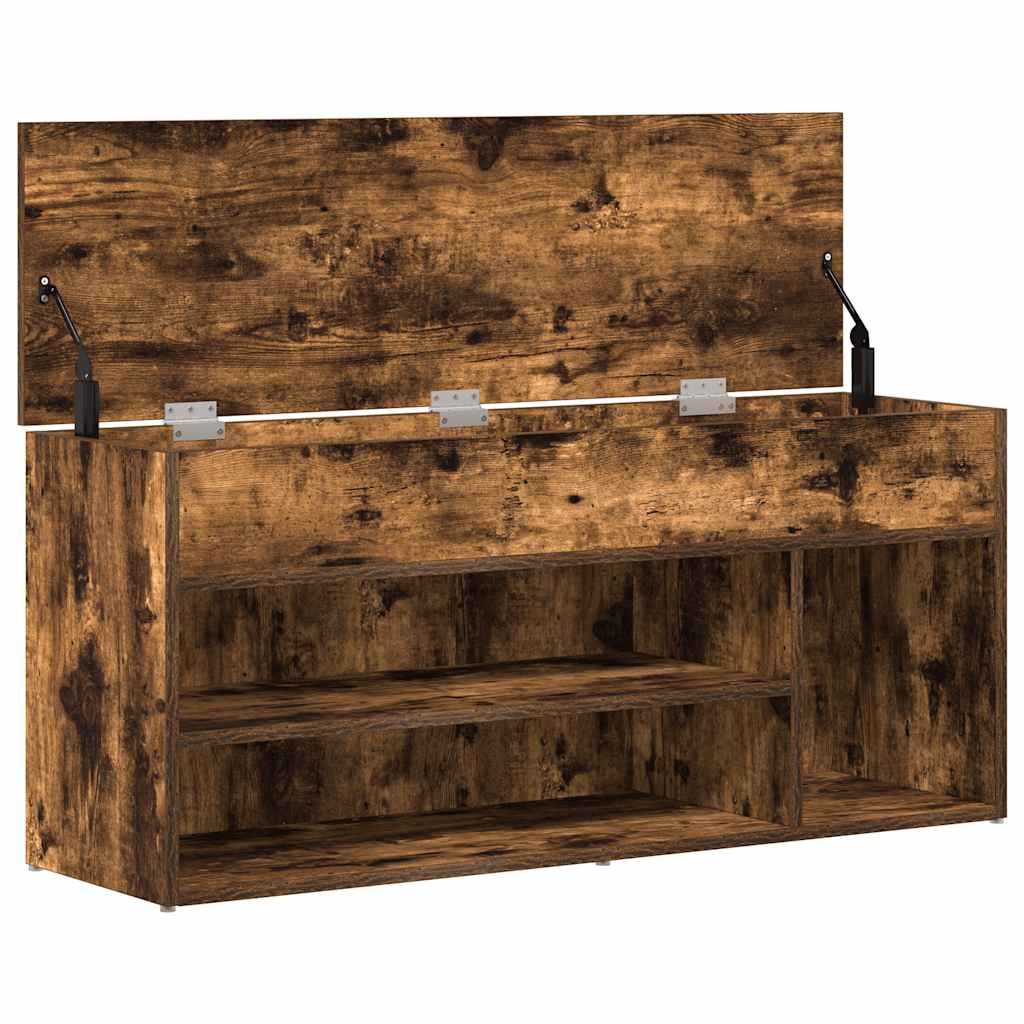 Skoskap Skohylle Skobenk Røkt Eik 102x30,5x45 cm