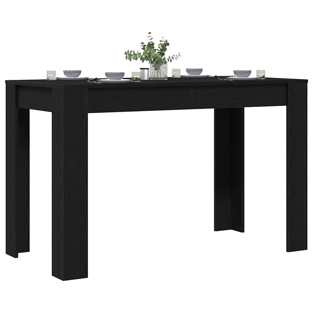Spisebord Kjøkkenbord Svart Eik 120x60x76 cm
