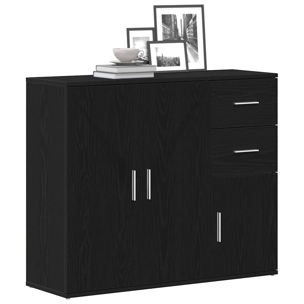 Skjenk Svart Eik 91x29,5x75 cm
