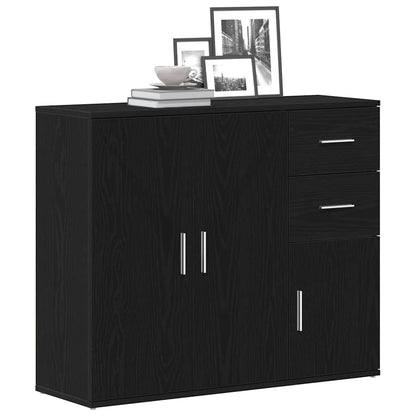 Skjenk Svart Eik 91x29,5x75 cm