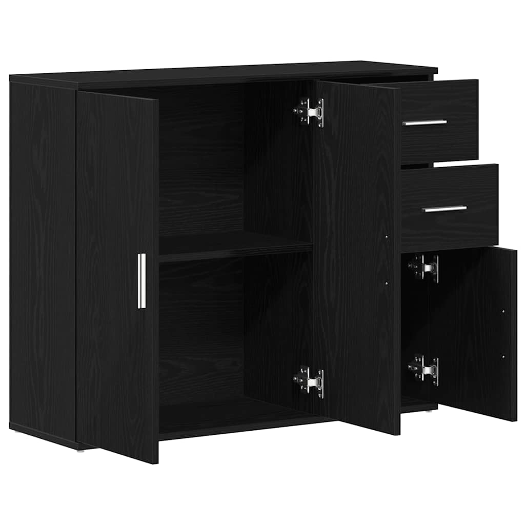 Skjenk Svart Eik 91x29,5x75 cm