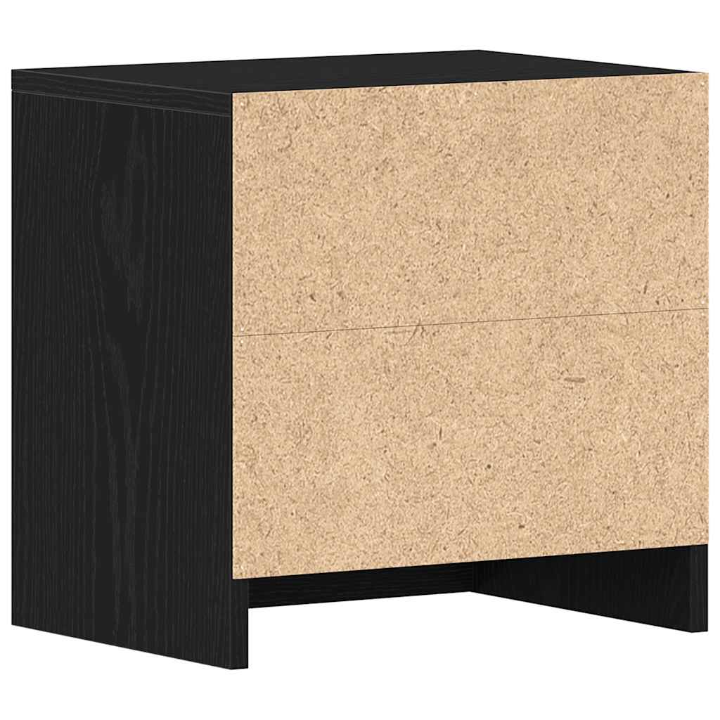 Nattbord Sengbord Svart Eik 40x30x40 cm