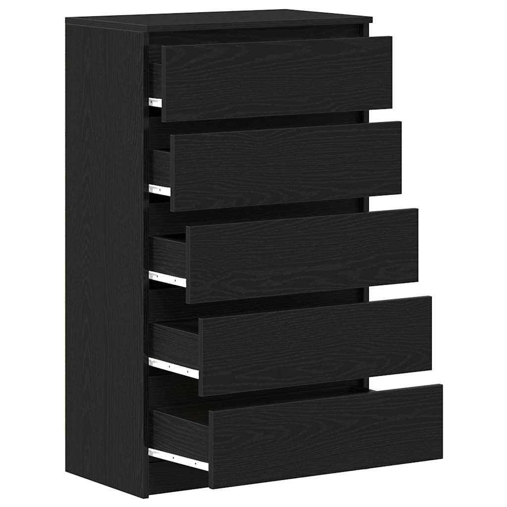 Kommode Svart Eik 60x36x103 cm