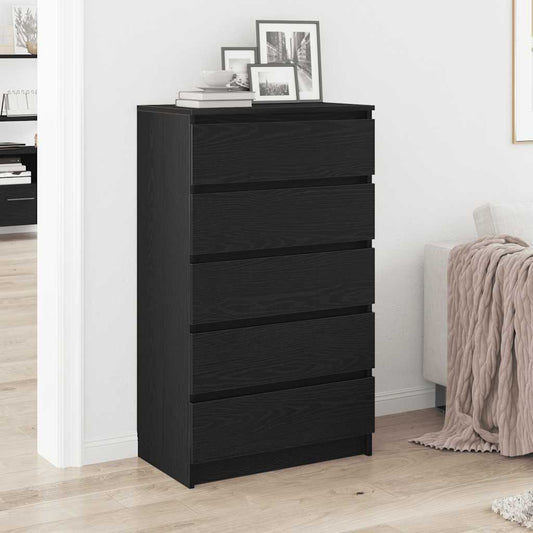 Kommode Svart Eik 60x36x103 cm