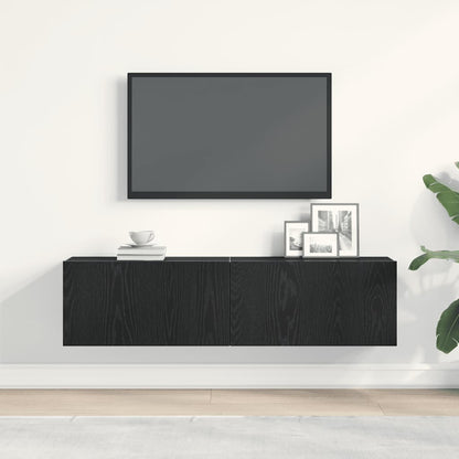TV-Møbel Svart Eik TV-benk 120x30x30,5 cm