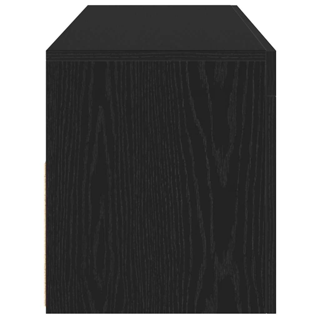 TV-Møbel Svart Eik TV-benk med LED-lys 120x35x40 cm