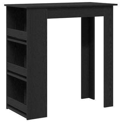 Barbord med oppbevaring svart eik 102x50x103,5 cm