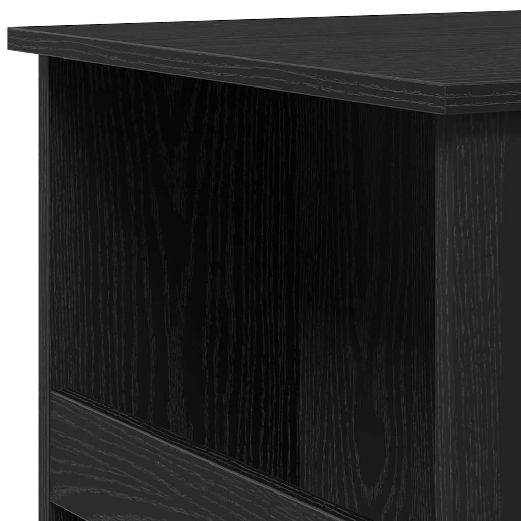 Barbord med oppbevaring svart eik 102x50x103,5 cm