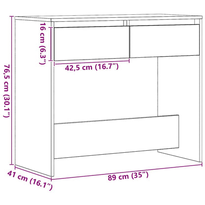 Avlastningsbord konsollbord Svart Eik 89x41x76,5 cm