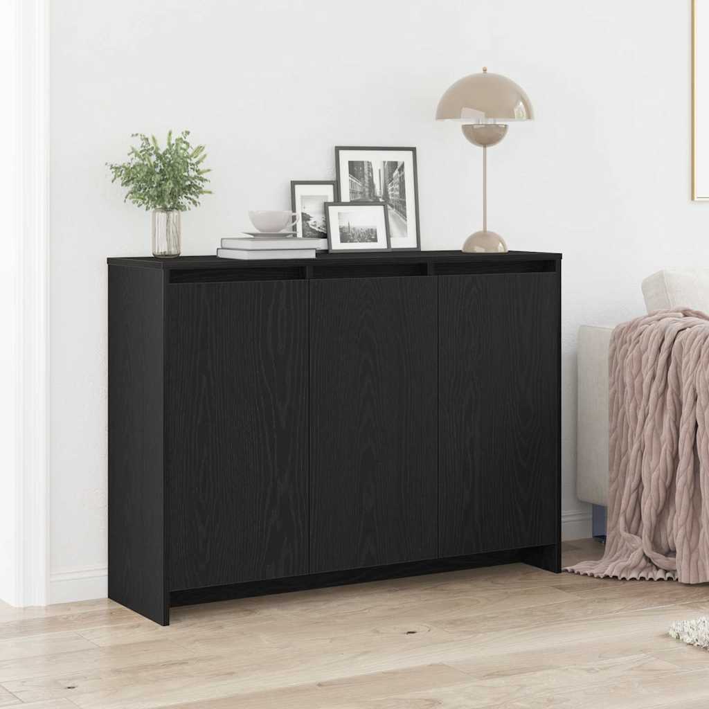 Skjenk Svart Eik 102x33x75 cm i
