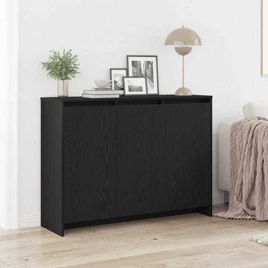 Skjenk Svart Eik 102x33x75 cm i