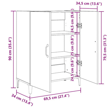 Skjenk Svart Eik 69,5x34x90 cm