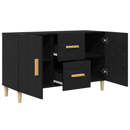 Skjenk Svart Eik 100x36x60 cm
