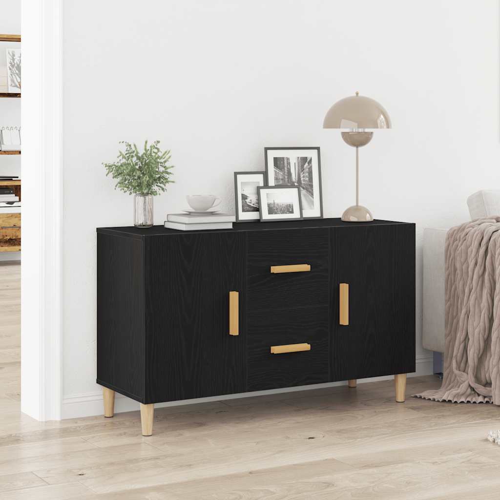 Skjenk Svart Eik 100x36x60 cm