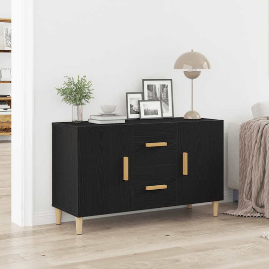Skjenk Svart Eik 100x36x60 cm