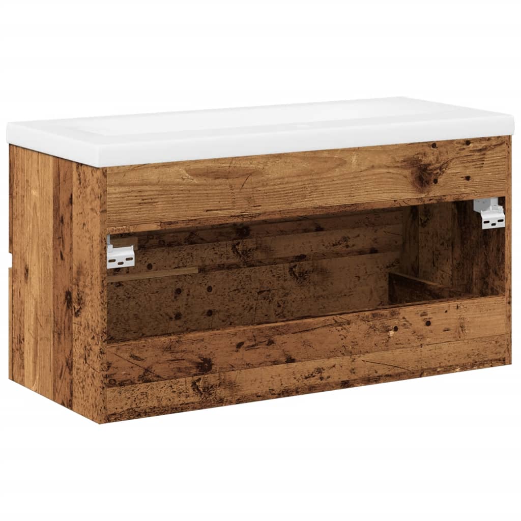 Servantskap Baderom med innebygd kum Gammelt tre