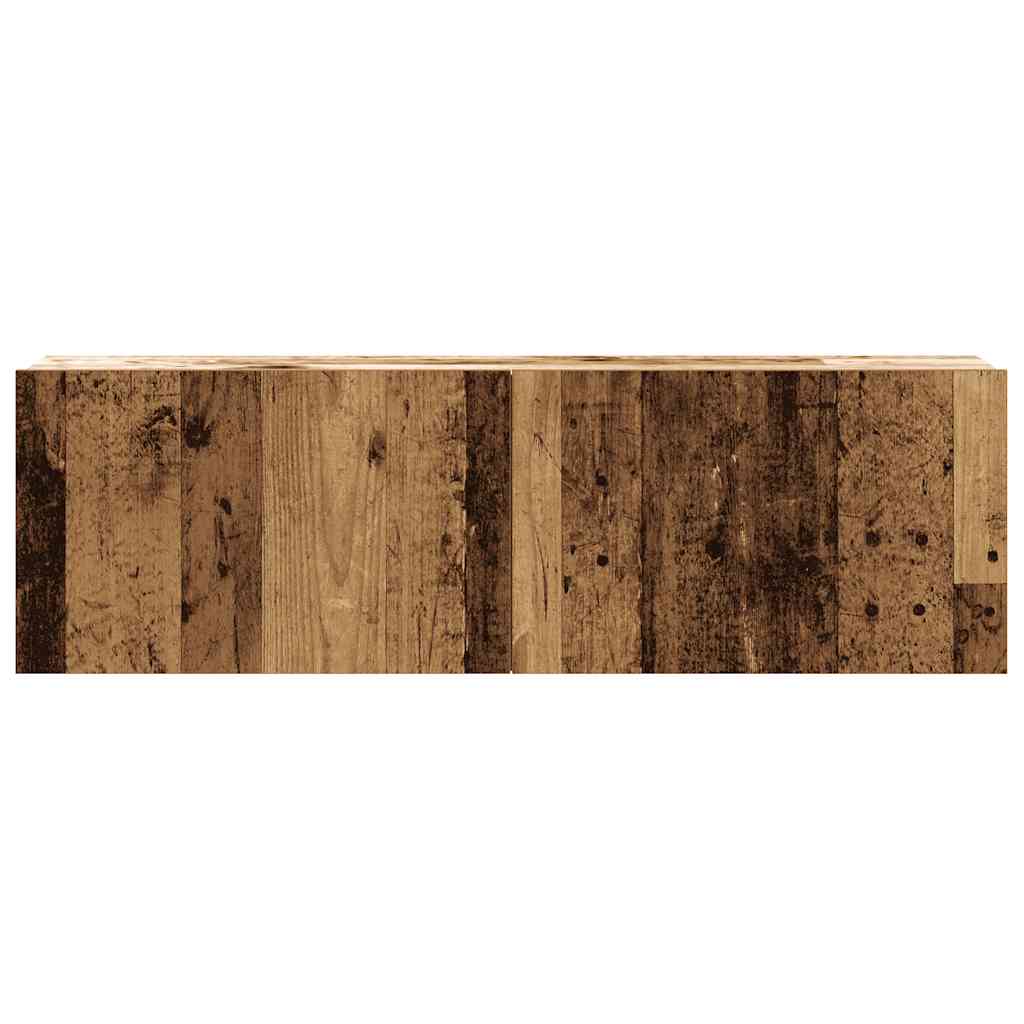 Vegghengt TV-benker 3stk gammelt tre 100x30x30cm konstruert tre