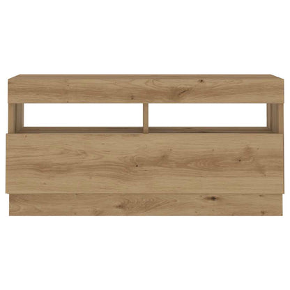 TV-Møbel Artisan Eik TV-benk med LED-lys 180x35x40 cm