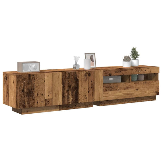 TV-Møbel Artisan Eik TV-benk med LED-lys 180x35x40 cm