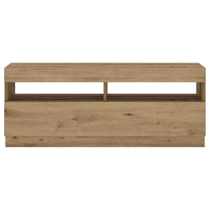 TV-Møbel Artisan Eik TV-benk med LED-lys 200x35x40 cm