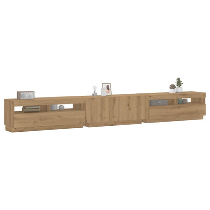 TV-Møbel Artisan Eik TV-benk med LED-lys 300x35x40 cm