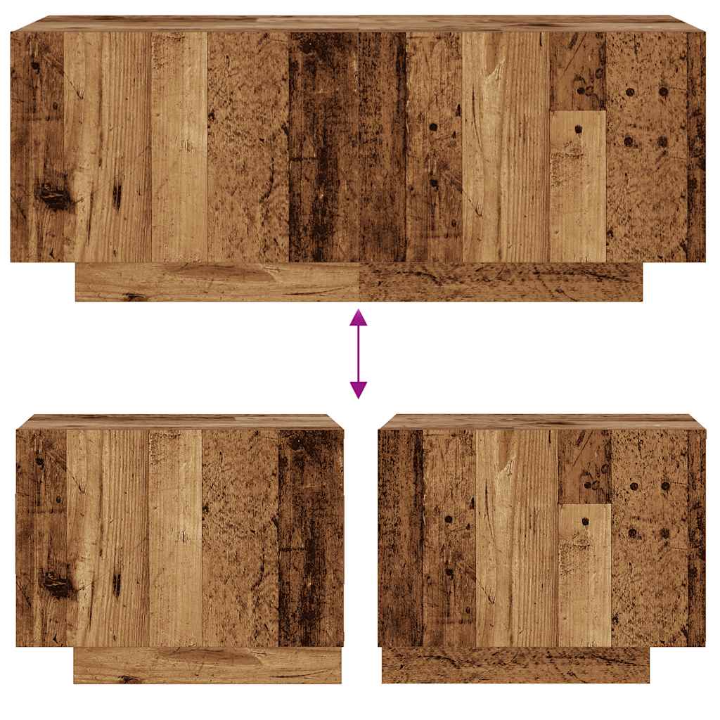 Nattbord Sengbord Gammelt Tre 100x35x40 cm