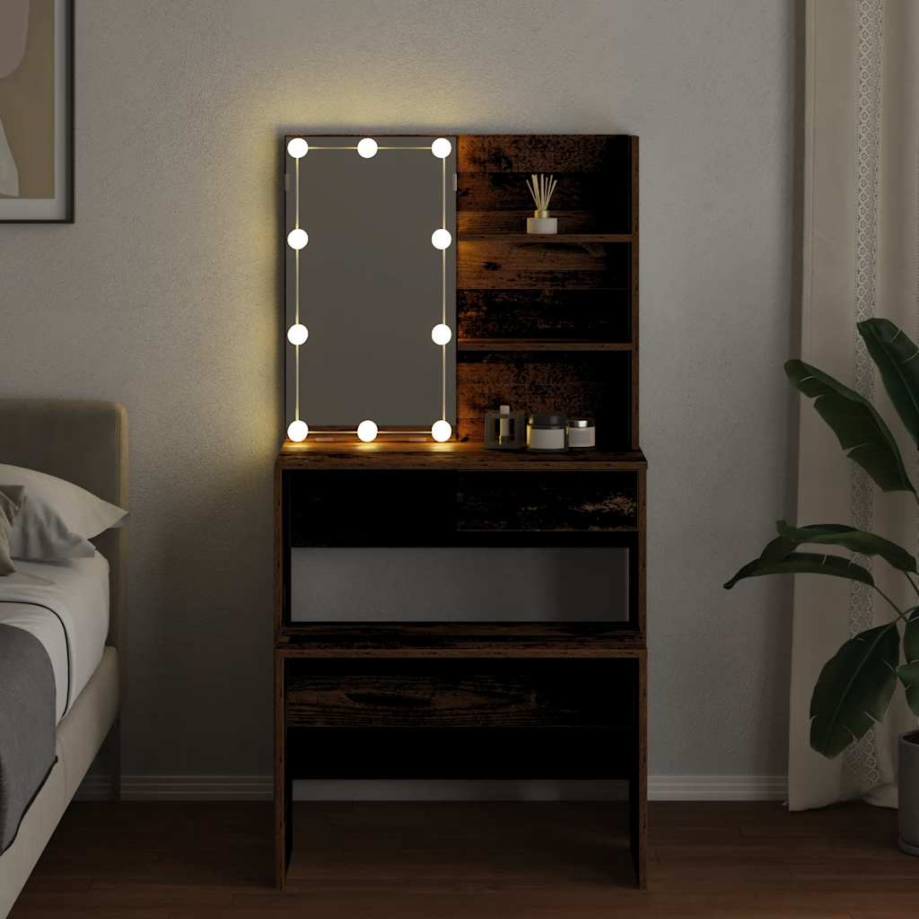 Sminkebord Gammelt Tre Sett LED