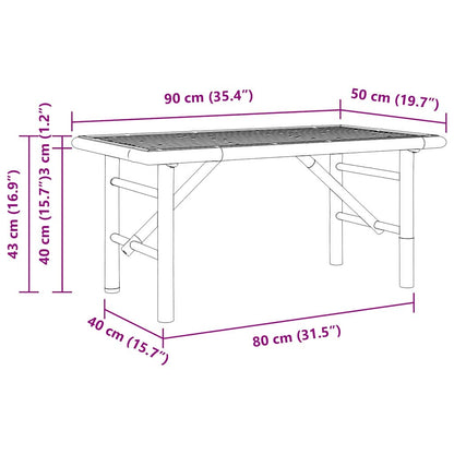 Salongbord Sofabord Brun 90 x 50 x 43 cm Bambus