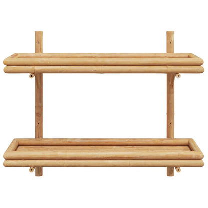 Vegghylle Tre med hylle Veggmontert Brun 75 x 26 x 60 cm Bambus
