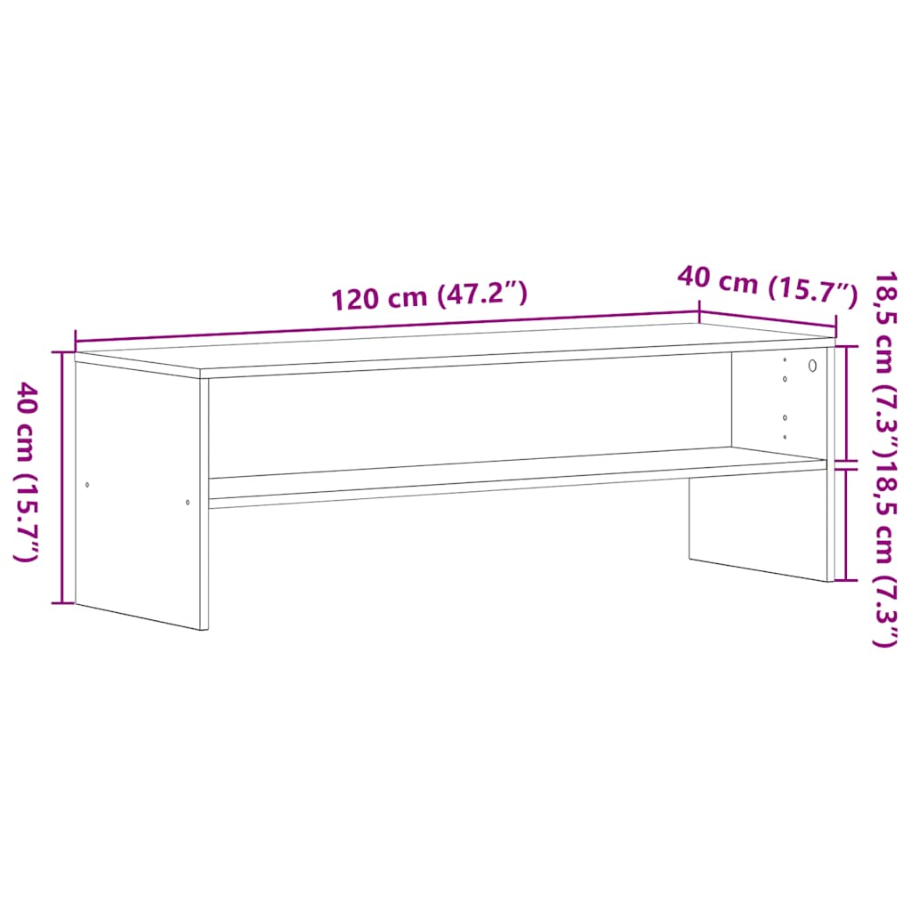 TV-Møbel Svart Eik TV-benk 120x40x40 cm