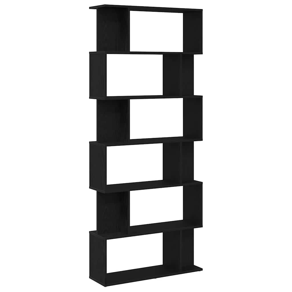 Bokhylle Svart Eik 80x24x190,5 cm