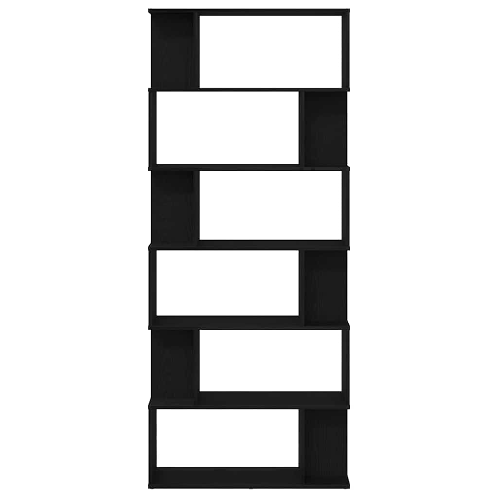 Bokhylle Svart Eik 80x24x190,5 cm