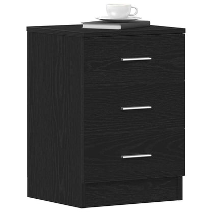 Nattbord Sengbord Svart Eik 38x35x55 cm