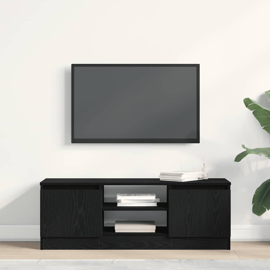 TV-Møbel Svart Eik Tv-benk 102x30x36 cm