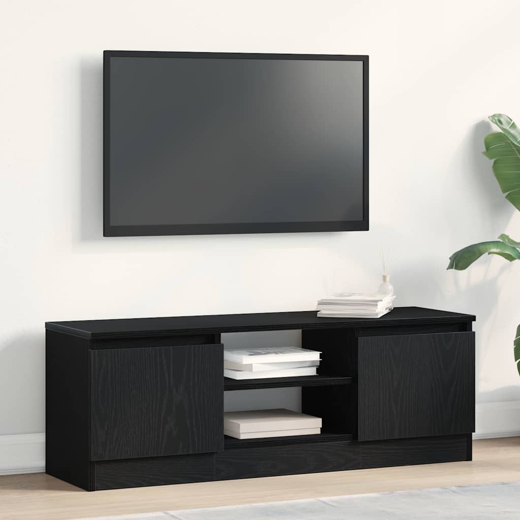 TV-Møbel Svart Eik Tv-benk 102x30x36 cm