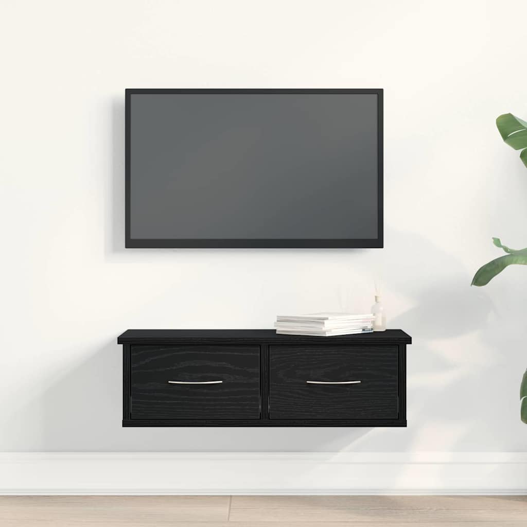 Vegghylle Svart Eik 60x26x18,5cm