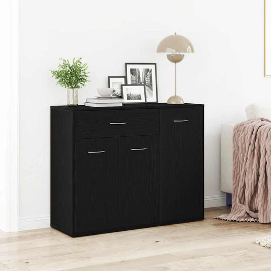 Skjenk Svart Eik 88x30x70 cm