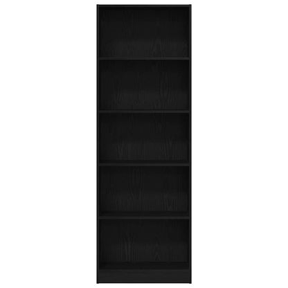Bokhylle Svart eik 60 x 24 x 176 cm Konstruert tre