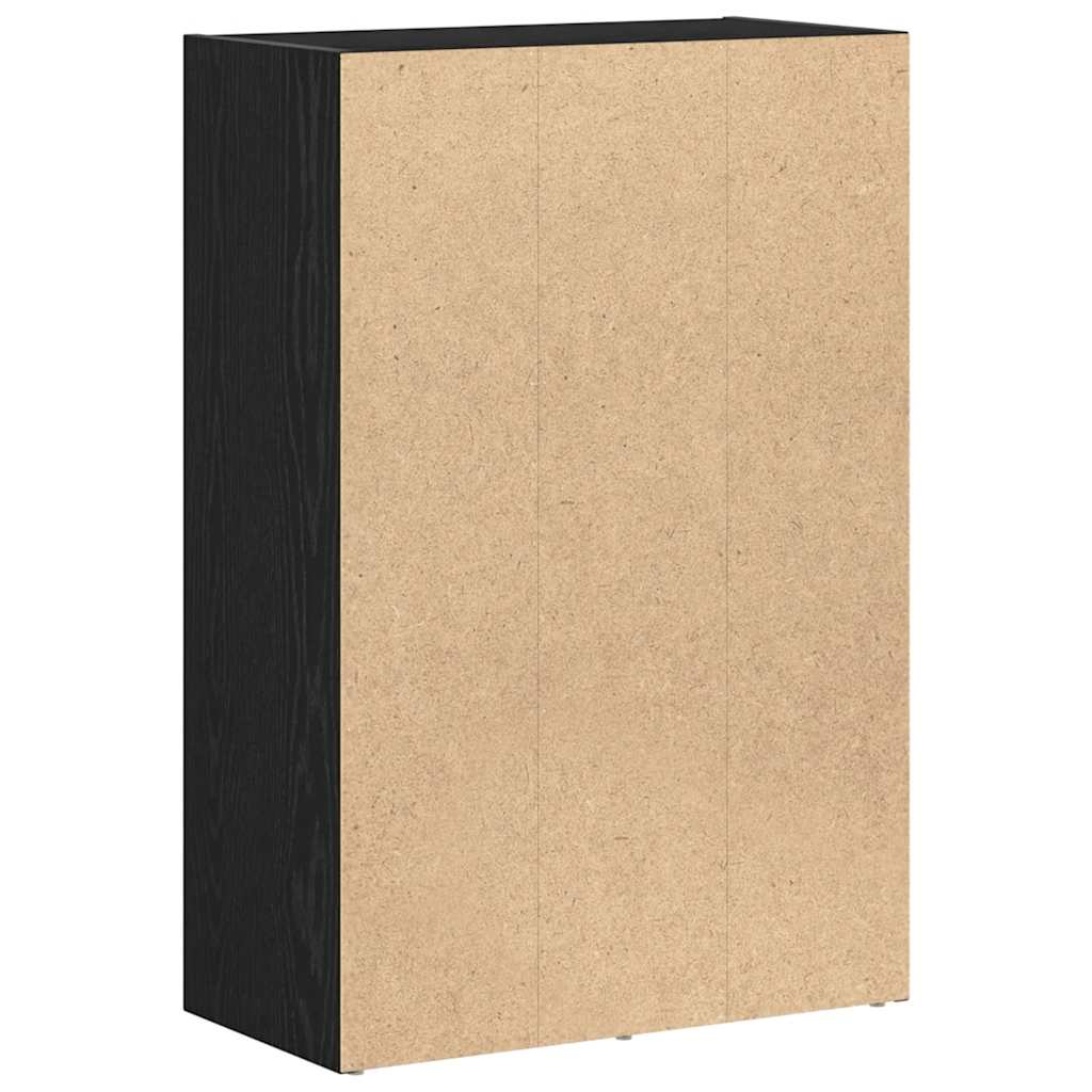 Bokhylle/romdeler svart eik 60,5x30x90 cm konstruert tre