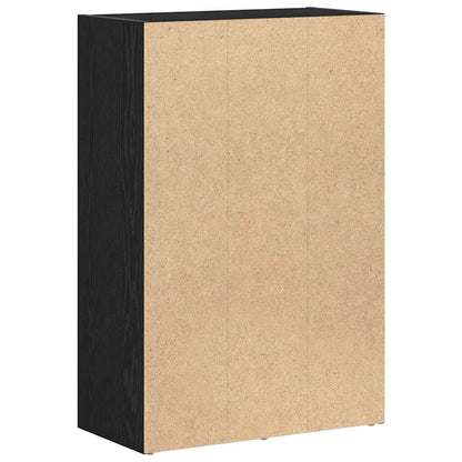 Bokhylle/romdeler svart eik 60,5x30x90 cm konstruert tre