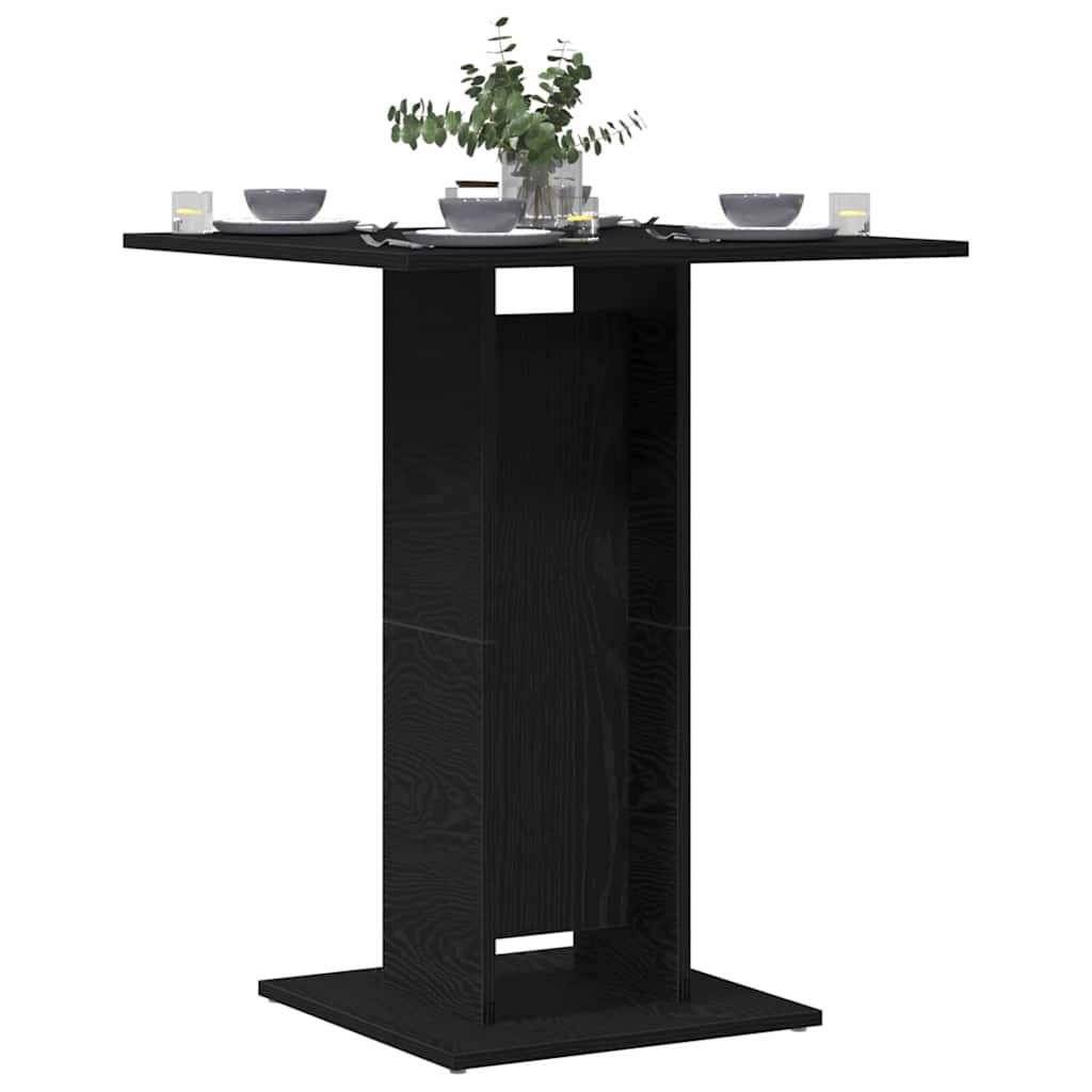 Bistrobord svart eik 60x60x75 cm konstruert tre