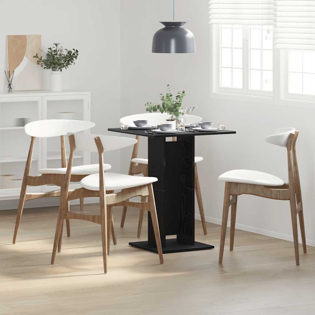 Bistrobord svart eik 60x60x75 cm konstruert tre
