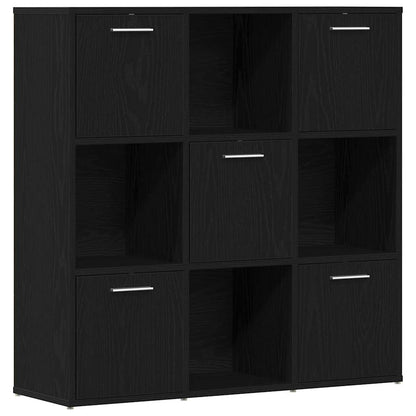 Bokhylle Svart Eik 90x28x90 cm