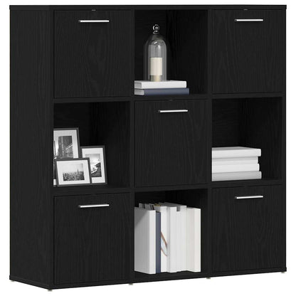 Bokhylle Svart Eik 90x28x90 cm